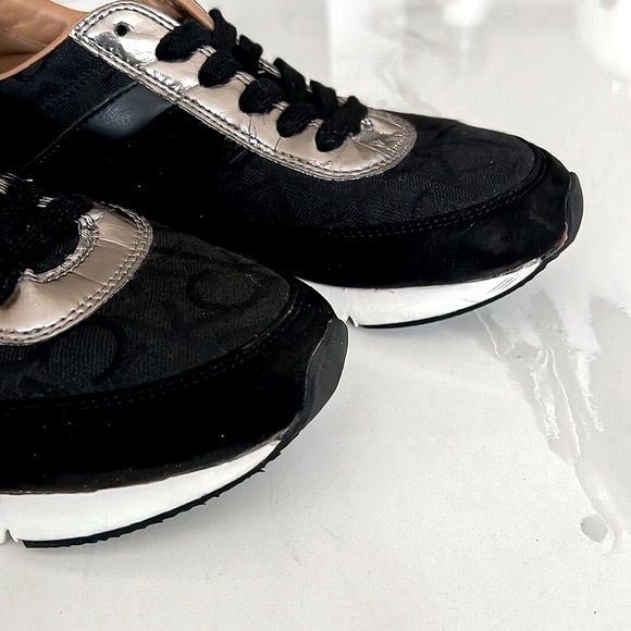 Calvin Klein Womens Tea CK Logo Black and Silver Womens Sz 9.5 - Picture 11 of 16
